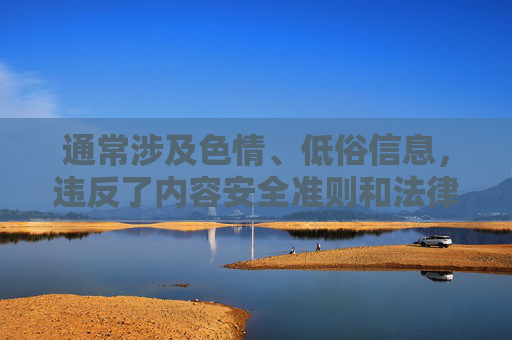 通常涉及色情、低俗信息，违反了内容安全准则和法律法规，也不利于营造健康积极的网络环境。这类软件往往存在多重风险，涉黄低俗软件违法且危害网络环境