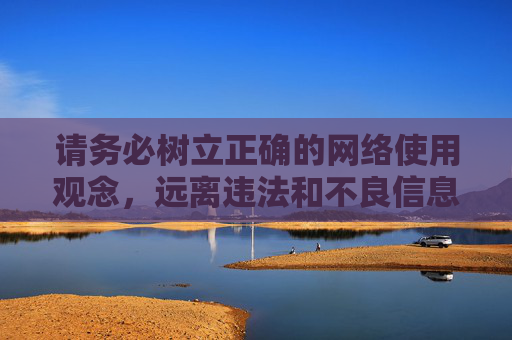 请务必树立正确的网络使用观念，远离违法和不良信息，用积极健康的方式拥抱网络生活，树立正确网络观，健康拥抱网络生活