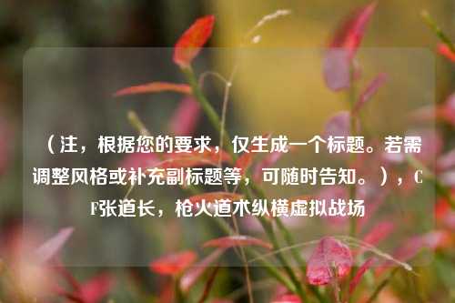 （注，根据您的要求，仅生成一个标题。若需调整风格或补充副标题等，可随时告知。），CF张道长，枪火道术纵横虚拟战场