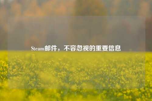 Steam邮件,不容忽视的重要信息