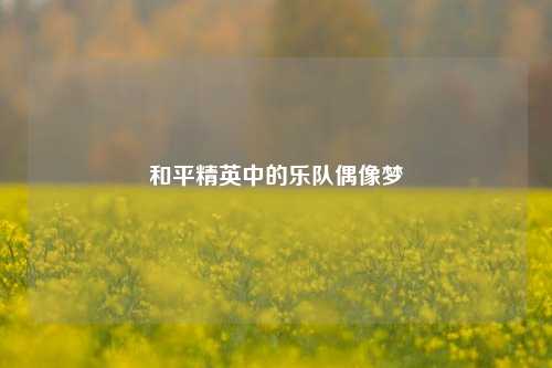和平精英中的乐队偶像梦