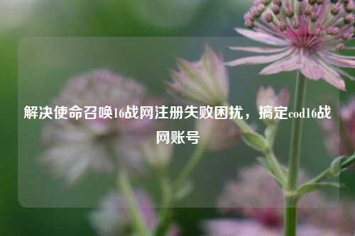 解决使命召唤16战网注册失败困扰，搞定cod16战网账号