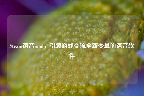 Steam语音mod,引领游戏交流全新变革的语音软件