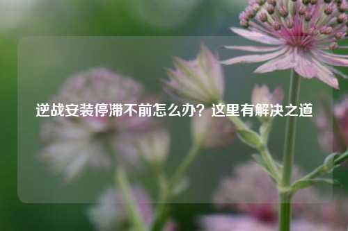 逆战安装停滞不前怎么办?这里有解决之道
