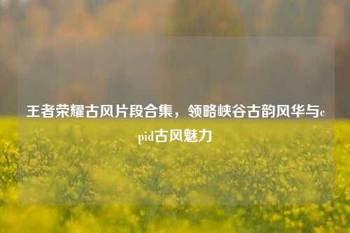 王者荣耀古风片段合集,领略峡谷古韵风华与cpid古风魅力