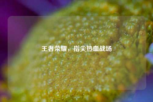 王者荣耀,指尖热血战场
