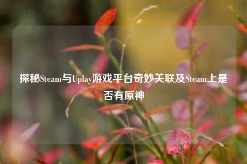 探秘Steam与Uplay游戏平台奇妙关联及Steam上是否有原神