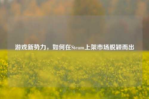 游戏新势力,如何在Steam上架市场脱颖而出