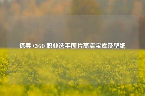 探寻 CSGO 职业选手图片高清宝库及壁纸