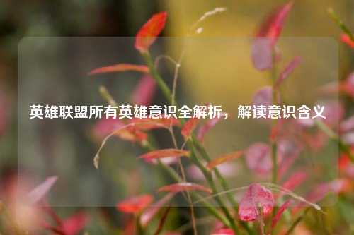 英雄联盟所有英雄意识全解析,解读意识含义