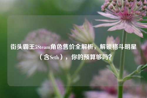 街头霸王5Steam角色售价全解析,解锁格斗明星(含Seth),你的预算够吗?