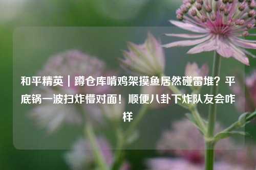 和平精英|蹲仓库啃鸡架摸鱼居然碰雷堆?平底锅一波扫炸懵对面!顺便八卦下炸队友会咋样