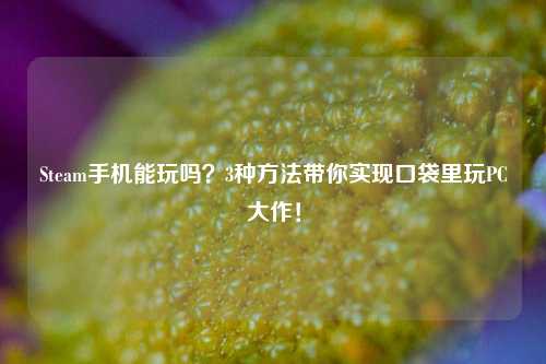 Steam手机能玩吗?3种 *** 带你实现口袋里玩PC大作!