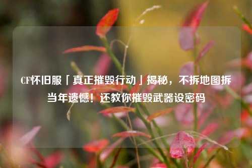 CF怀旧服「真正摧毁行动」揭秘,不拆地图拆当年遗憾!还教你摧毁武器设密码