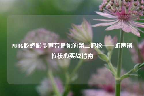 PUBG吃鸡脚步声音是你的第二把枪——听声辨位核心实战指南