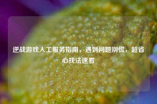 逆战游戏人工服务指南,遇到问题别慌,超省心找法速看