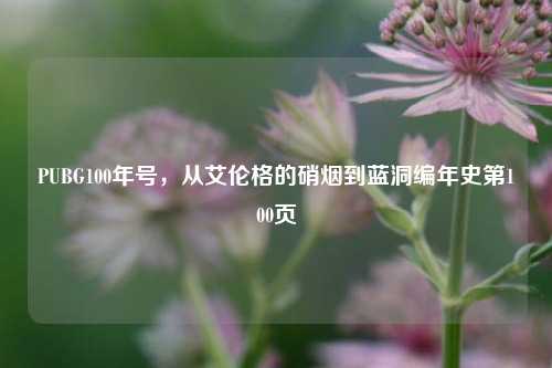 PUBG100年号,从艾伦格的硝烟到蓝洞编年史第100页