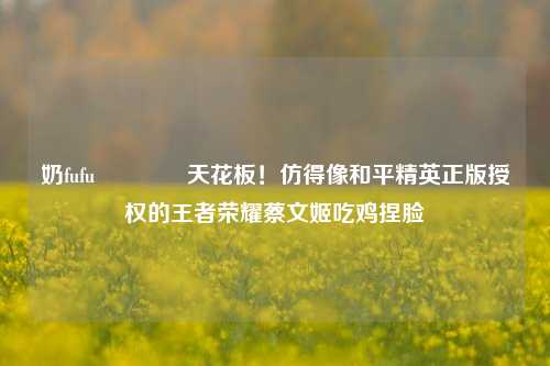 奶fufu🥛天花板!仿得像和平精英正版授权的王者荣耀蔡文姬吃鸡捏脸
