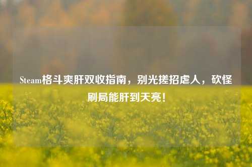 Steam格斗爽肝双收指南,别光搓招虐人,砍怪刷局能肝到天亮!