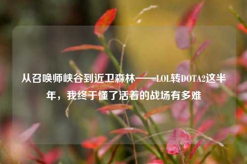 从召唤师峡谷到近卫森林——LOL转DOTA2这半年,我终于懂了活着的战场有多难