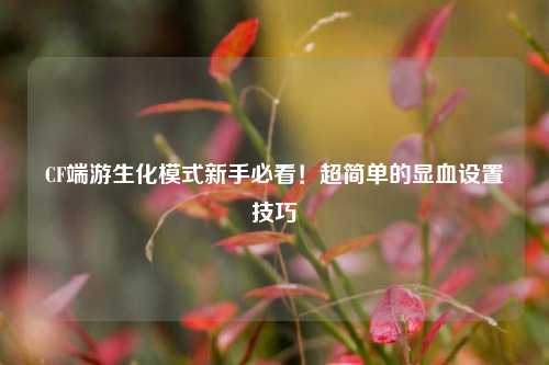 CF端游生化模式新手必看!超简单的显血设置技巧