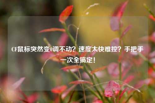 CF鼠标突然变0调不动?速度太快难控?手把手一次全搞定!