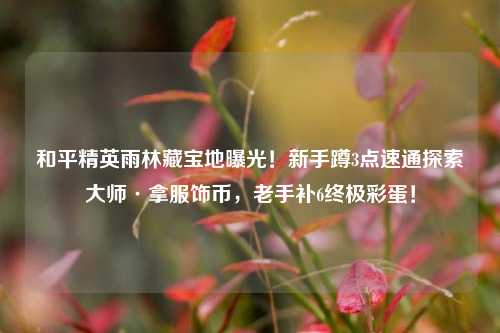 和平精英雨林藏宝地曝光!新手蹲3点速通探索***·拿服饰币,老手补6终极彩蛋!