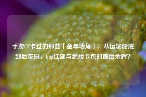 手游CF卡过的那些「童年墙角」,从运输船底到后花园,bug江湖与绝版卡包的最后余晖?