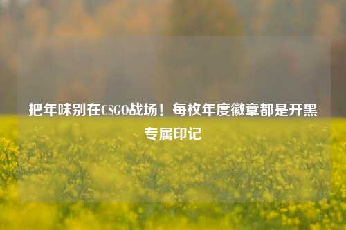 把年味别在CSGO战场!每枚年度徽章都是开黑专属印记