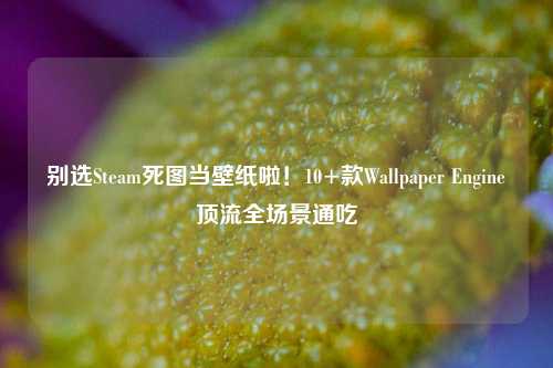 别选Steam死图当壁纸啦!10+款Wallpaper Engine顶流全场景通吃