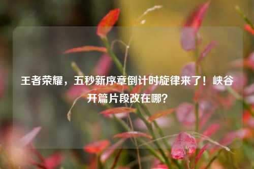 王者荣耀,五秒新序章倒计时旋律来了!峡谷开篇片段改在哪?