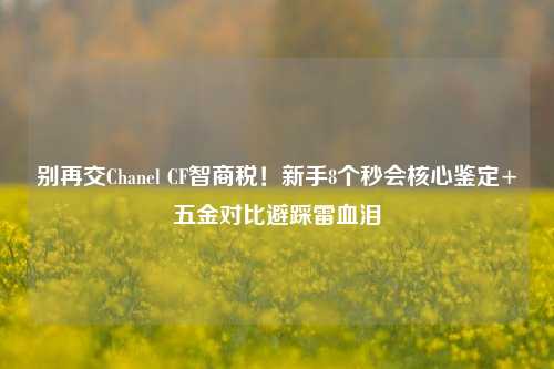 别再交Chanel CF智商税!新手8个秒会核心鉴定+五金对比避踩雷血泪