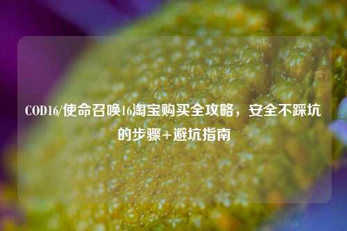 COD16/使命召唤16 *** 购买全攻略,安全不踩坑的步骤+避坑指南