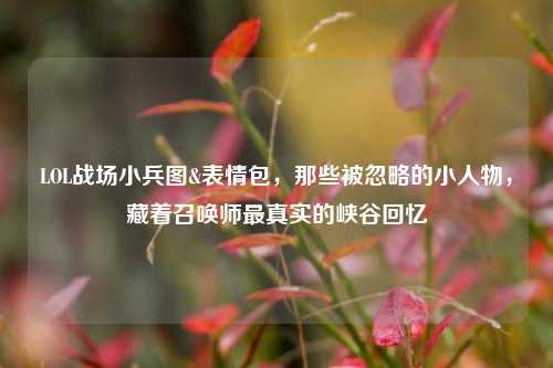 LOL战场小兵图&表情包,那些被忽略的小人物,藏着召唤师最真实的峡谷回忆