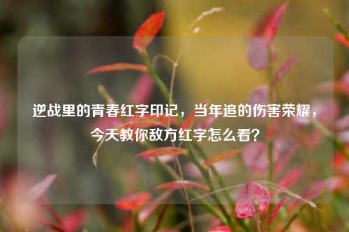 逆战里的青春红字印记,当年追的伤害荣耀,今天教你敌方红字怎么看?