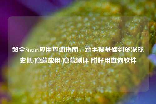 超全Steam应用查询指南,新手搜基础到资深找史低/隐藏应用/隐藏测评 附好用查询软件