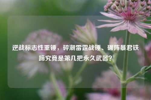 逆战标志性重锤,碎潮雷霆战锤、碾阵暴君铁蹄究竟是第几把永久武器?
