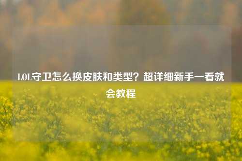 LOL守卫怎么换皮肤和类型?超详细新手一看就会教程