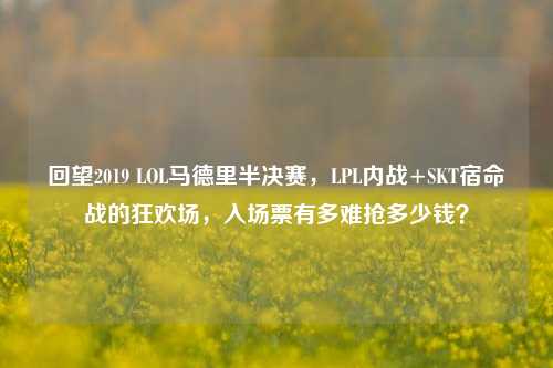 回望2019 LOL马德里半决赛,LPL内战+SKT宿命战的狂欢场,入场票有多难抢多少钱?