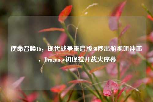 使命召唤16,现代战争重启版30秒出舱视听冲击,Dragunov初现拉开战火序幕
