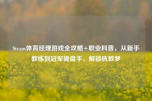 Steam体育经理游戏全攻略+职业科普,从新手教练到冠军操盘手,解锁执教梦