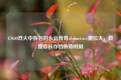 CSGO烈火中拆包的永远传奇olofmeister奥拉夫,百度百科存档传奇时刻