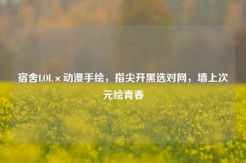 宿舍LOL×动漫手绘,指尖开黑选对网,墙上次元绘青春