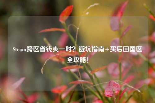 Steam跨区省钱爽一时?避坑指南+买后回国区全攻略!