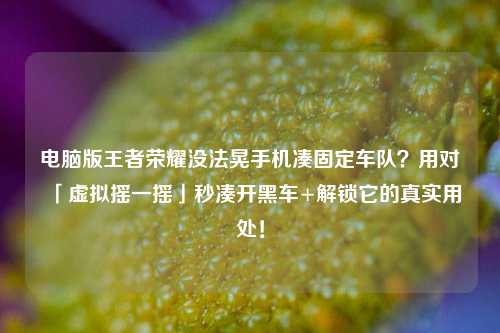 电脑版王者荣耀没法晃手机凑固定车队?用对「虚拟摇一摇」秒凑开***+解锁它的真实用处!