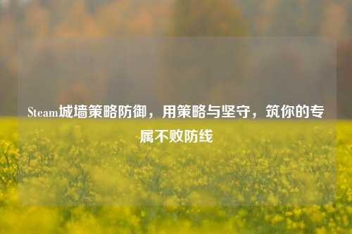 Steam城墙策略防御,用策略与坚守,筑你的专属不败防线