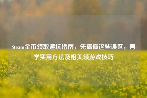 Steam金币领取避坑指南,先搞懂这些误区,再学实用 *** 及相关领游戏技巧