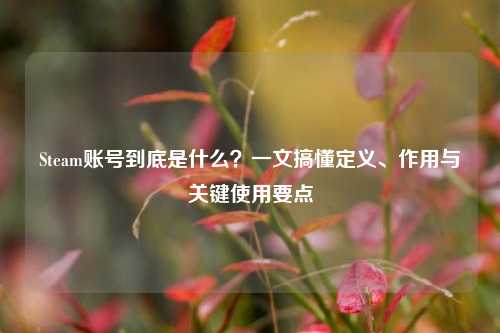 Steam账号到底是什么?一文搞懂定义、作用与关键使用要点