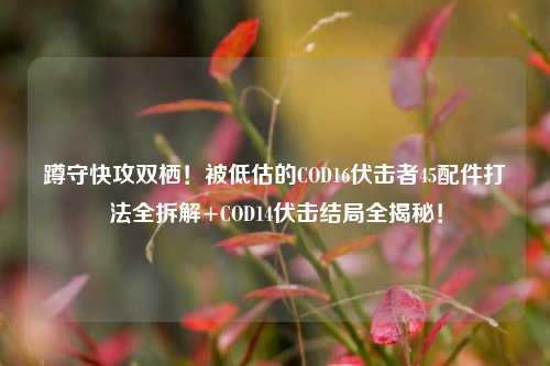 蹲守快攻双栖!被低估的COD16伏击者45配件打法全拆解+COD14伏击结局全揭秘!