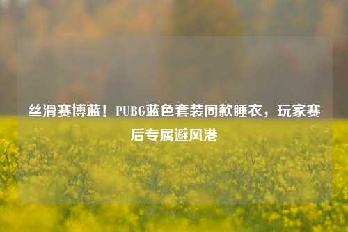 丝滑赛博蓝!PUBG蓝色套装同款睡衣,玩家赛后专属避风港
